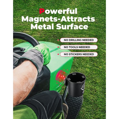 KEMIMOTO Magnetic Cup Holder, Magnetic Drink Holder for All Kinds of Cups and Bottles with a Diameter of 2.67"-3.85", Magnet Bottle Holder for Tractor Mower Truck School Bus Treadmill, Metal Surface