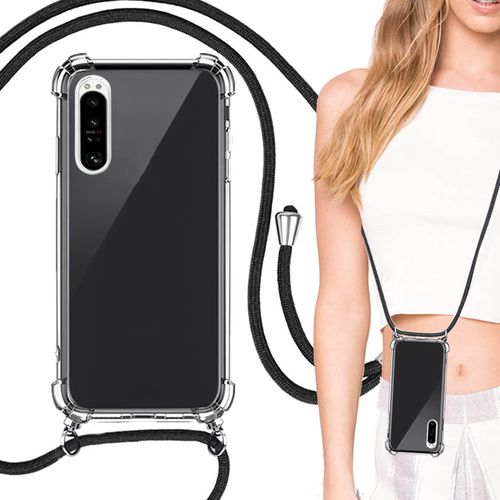 Xperia 1 II Case Clear Transparent Cover Shoulder Hanging Strap Diagonal Carrying Case Compatible SONY Xperia 1 II SOG01 au SO-51A docomo SIM Free Case Xperia1II Case Mobile Cover Xperia1 2