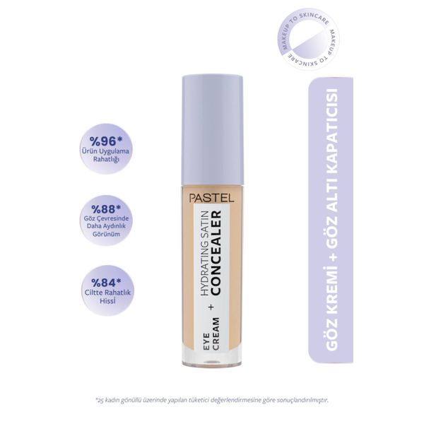 EYE CREAM HYDRATİNG SATİN LONG LASTİNG CONCEALER -UNDER EYE CONCEALER 64 MEDİUM LİGHT KEYON2558