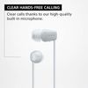 Sony WI-C100 Wireless in-Ear Bluetooth Headphones with Built-in Microphone,White