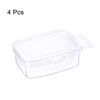 sourcing map 4pcs Component Storage Box 2.2" PP Electronic Organizer Box with Hanging Ring Hardware Containers Tools Boxes for Small Accessories