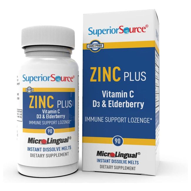 Superior Source Zinc Plus Lozenges, 90 Instant Dissolve Melts