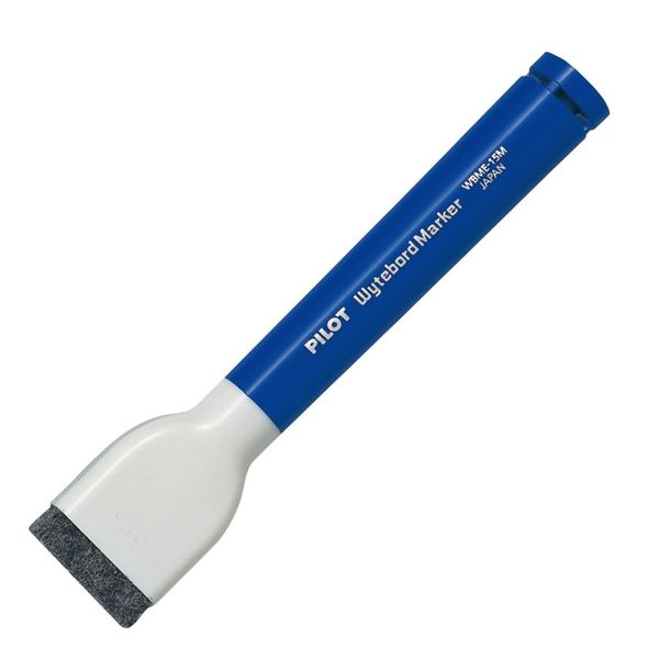 Pilot WBME-150M10L Board Markers Medium Point with Eraser, Blue, 10 Count