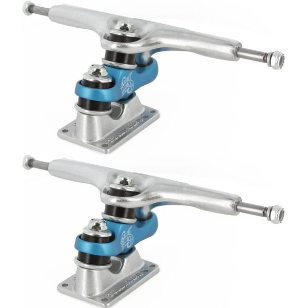 Gullwing Sidewinder II 10.0 Silver/Blue Truck Skateboard Trucks (Set of 2)