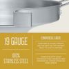 CONCORD 3 Piece 22" Stainless Steel Comal Cookware Set