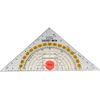 Kum 209.12.01 16cm PMMA Crystal Clear Acrylic Compass Triangle