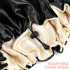 Ranphykx 2PCS Satin Sleep Cap,Adjustable Double-Sided Sleep Bonnet,Bonnet Cap for Sleep (2 Black)