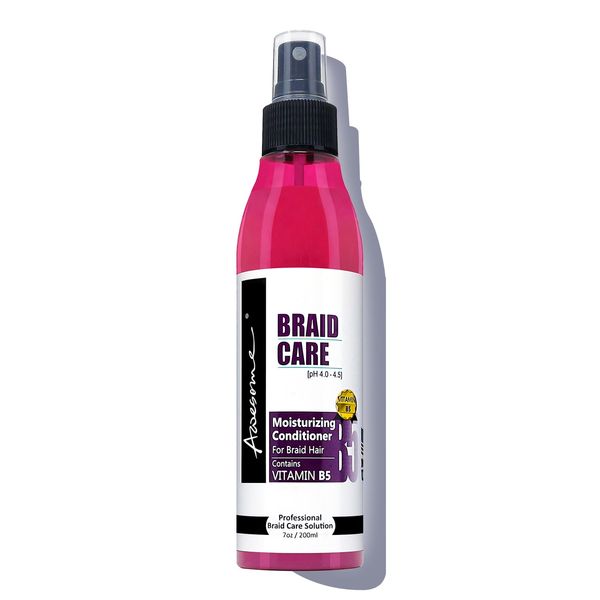 Awesome Braid Leave in Conditioner Spray, pH 4.0~4.5, Moisturizes & Improves Elasticity 7 fl oz