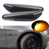 GSRECY Dynamic Amber LED Front Fender Side Marker Light Sequential Blinker Turn Signal Lamp For E90 E91 E92 E93 E46 E60 E53 X3 E83 X 1 E84 E81 E82 E87 E88,Smoke Lens