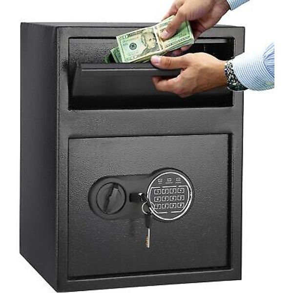 Digital Depository Safe Drop Box Deposit Security Safe Lock Box with Slot Home