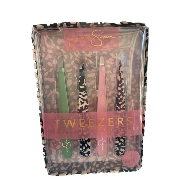 Jessica Simpson - Set of Four Tweezers ~ Angled, Flat, Pointed, Slanted