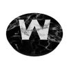 Grey & Black Initial Letter W - Letter W PopSockets Swappable PopGrip