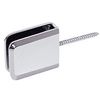 CRL Chrome Square Beveled Wall Mount Movable Transom Clamp