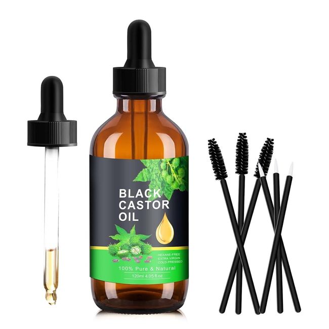 120ML Jamaican Black Castor Oil, Organic Black Castor Oil Cold Pressed