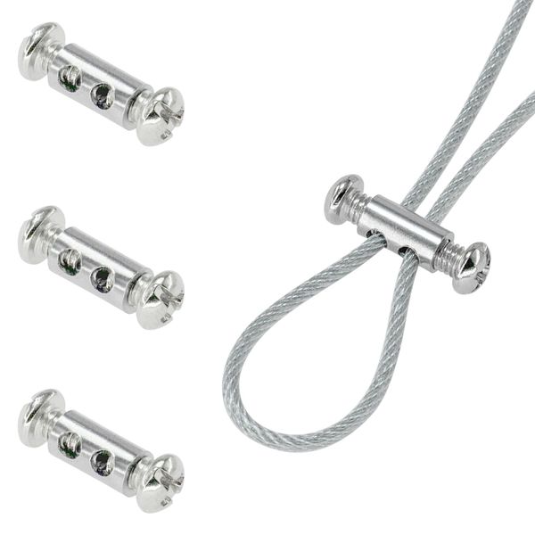 30 PCS Wire Rope Clips,2mm Wire Lock Accessories