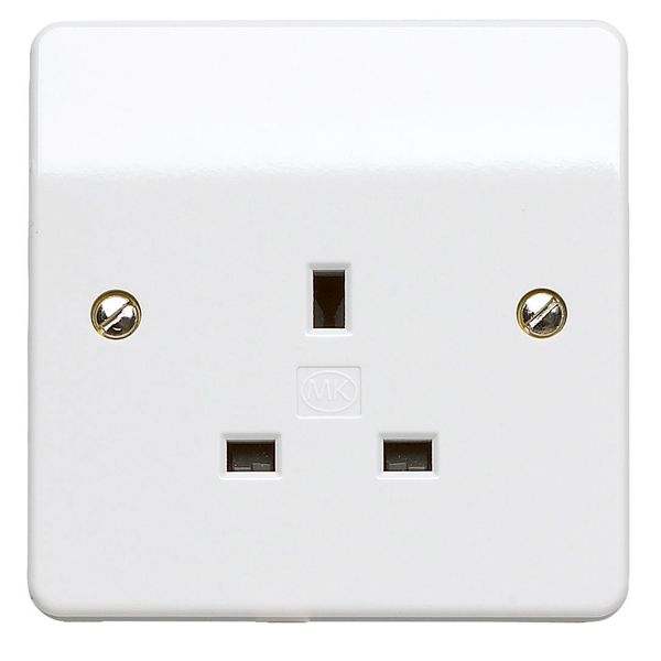 MK K780WHI 13 amp 1-Gang Socket, Standard White