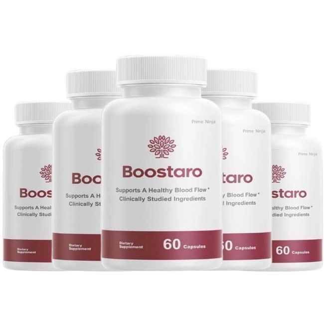 Boostaro Capsules, Boostaro Blood Flow Support for Men, Max Strength (5 Bottle)