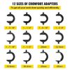 Inner Tie Rod Installation Kit, Includes 13 Crowfoot Adapters, Durable 1/2 In. D
