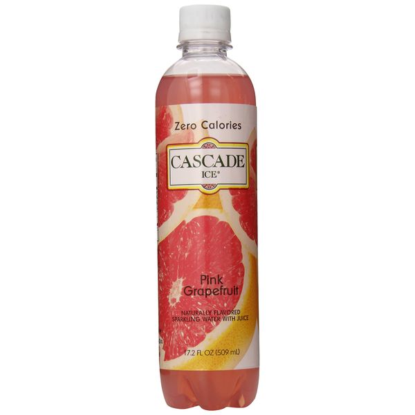 Cascade Ice Sparkling Water, Pink Grapefruit, 17.2 Ounce (Pack of 12)