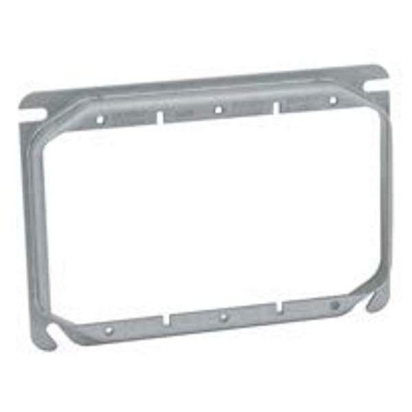Hubbell-Raco 792 4" Square Cover, 3-Device, Mud Ring, 5/8" Raised, Drawn, Metallic