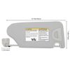 Sun Visor + Lamp Gray Driver Left side For NISSAN Altima 2013-2018 96401-3TA2A
