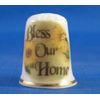 Porcelain China Collectable Thimble Bless Our Home