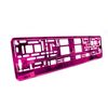 2 x Pink Chrome Metallic Universal Number Plate Surrounds Holders Frames M