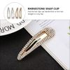 FRCOLOR Hair Clip, Rhinestone, Bangs Clip, Hairpin, Patch Closure, Three Pins, Women's, Hair Ornament, Holds Securely, Hair Arrangement, Hair Accessory, Cute, Set of 4