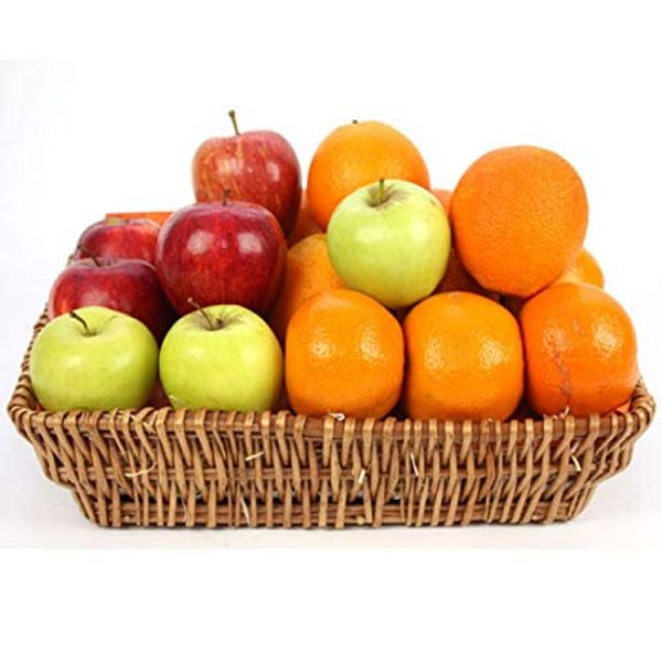 Crunchy Apples and Orange Fruit Basket - Fruit Gift Baskets and Gift Hampers with Next Day UK delivery with Personal Message attached