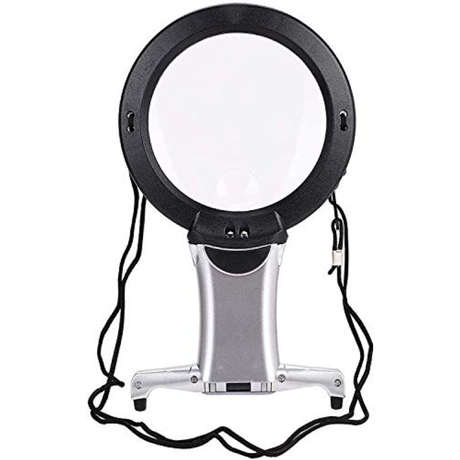 Hands Free Magnifying Glass for Neck Wear,Magnifying Glass for Reading,  Sewing, Cross Stitch, Inspection, Repair.(White)