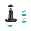 PATIKIL Wall Mount Security Camera Bracket 3.7 Inch, 2 Pack Universal Mounting Plastic Bracket Adjustable Battery Ceiling Mounting, Black