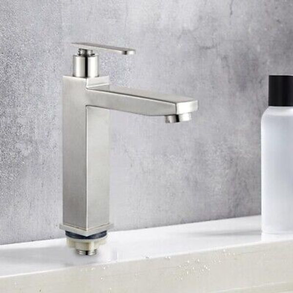 Cold water faucet for bathroom sink water saving aerator easy maintenance