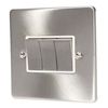 SATIN CHROME 3 GANG 2 WAY 6 AMP LIGHT SWITCH C306BCW