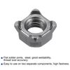 sourcing map Weld Nuts, M6 Square UNC Carbon Steel Machine Screw Gray 100Pcs