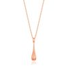 Philip Jones Rose Gold Plated Teardrop Necklace