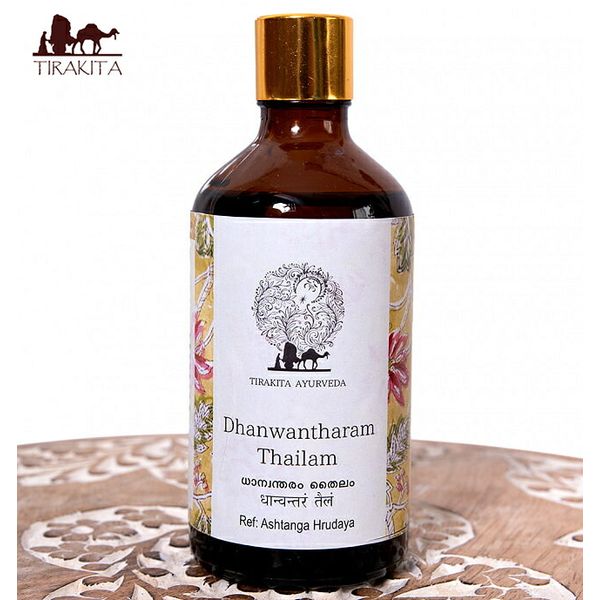 Dhanwantharam Thailam 100ml / Ayurvedic oil Massage oil Body oil Shirodhara CKKM TIRAKITA AYURVEDA Ayurvedic oil Salon-only Cosmetics Indian Cosmetics