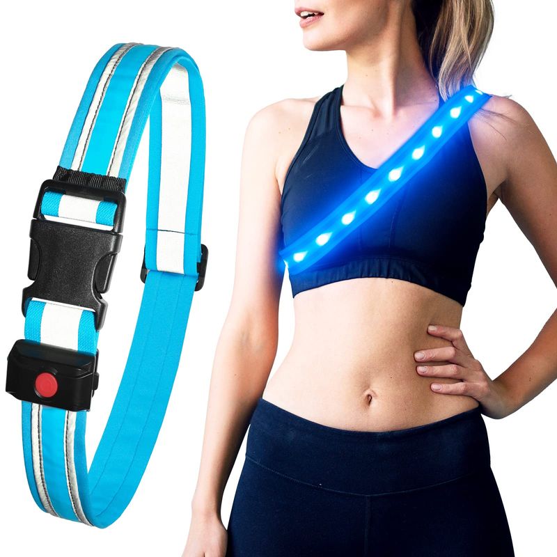 LED Waistband Reflective Running Gear Rechargeable Running Belt ...
