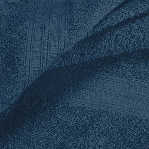 BOUTIQUO 6 Pack Cotton Towel Set, Contains 2 Bath Towels 27x54 inch, 2 Hand Towels 16x24 inch & 2 Wash Coths 12x12 inch, Ideal Everyday use, Ultra Soft Compact & Lightweight - Mineral Blue