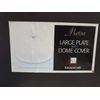 Large White Ceramic Plate with Dome Cover