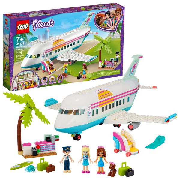 LEGO Friends Heartlake City Airplane 41429, Includes Friends Stephanie and Olivia, and Lots of Fun Airplane Accessories to Spark Fun and Creative Playtimes (574 Pieces)