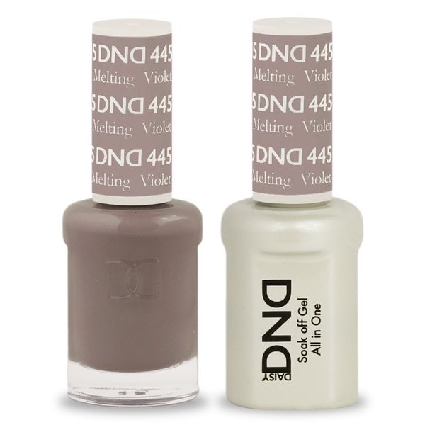 DND GEL POLISH / NAIL LACQUER DUO - 445 - MELTING VIOLET 15ML
