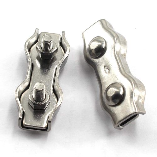 M3 Wire Rope Clip Clamp 304 Stainless Steel Duplex Cable clip （Pack of 20）