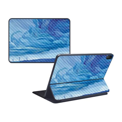 MightySkins Carbon Fiber Skin for Apple iPad Pro Smart Keyboard 11" (2018) - Cell Phone Towers - Protective, Durable Textured Carbon Fiber Finish - Easy to Apply, Remove - Made in The USA
