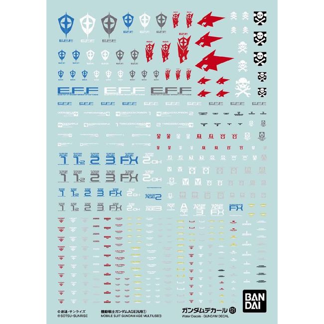 BANDAI SPIRITS Gundam Decal No. 121 Mobile Suit Gundam AGE General Purpose (1) MK61985