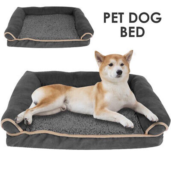 Dog Bed High Resilience Pet Bed Cat Cushion 15.7×11.8×3.5 Inch Rectangular〉