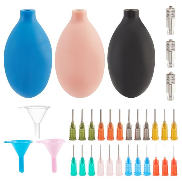 WEBEEDY 3 Sets Ceramic Tools Pottery Supplies Clay Tools Set for Pottery Glaze, with Precision Tip Applicator Bottle Slip Trailing Squeeze Bottles, Various Needles and Filling Funnels