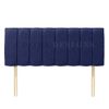 Serenity Headboards Divan Bed Headboard Portland Turin 20'' Height Padded Lined Headboard (3ft Single, Blue)