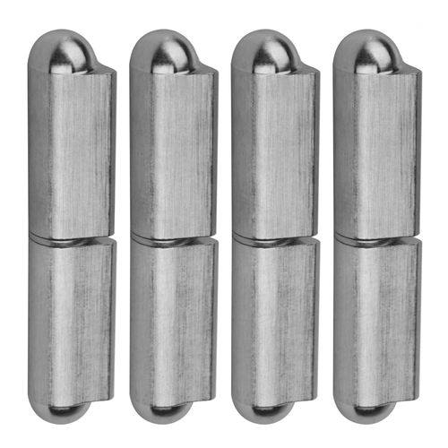 4 Pack Weld On Bullet Hinges - 4" Long 3/4" Diameter, Stainless Steel 304 Weldable Barrel Hinges, Heavy Duty Gate Detachable Hinges for Door Swing Trailer Ramp, Dia 3/8" Pin