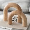 Wood Arch Decorative Objects - Suitable for Coffee Table Decor, Neutral Home Dec