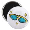 CafePress Goggles Swim Magnets 2.25" Round Button Magnet (10 Pack)